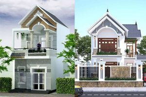 Nhà đẹp mẫu nhà 1 trệt 1 lầu 50m2 thiết kế nhà ống