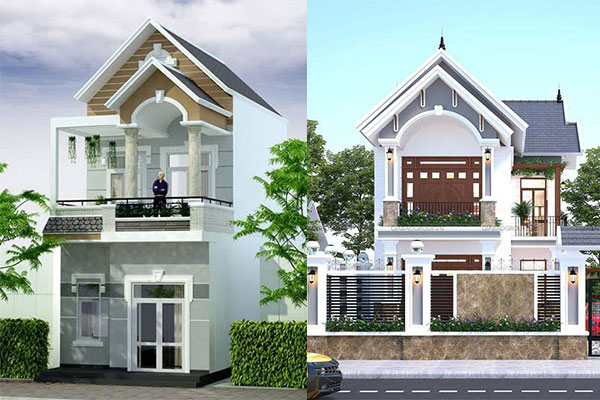 Nhà đẹp mẫu nhà 1 trệt 1 lầu 50m2 thiết kế nhà ống